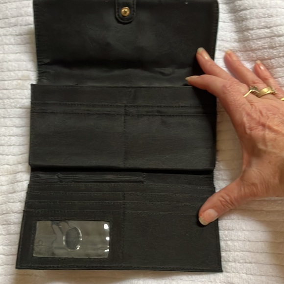 Kathy Van Zeeland blue/gold wallet nice pebble detail - Picture 3 of 12